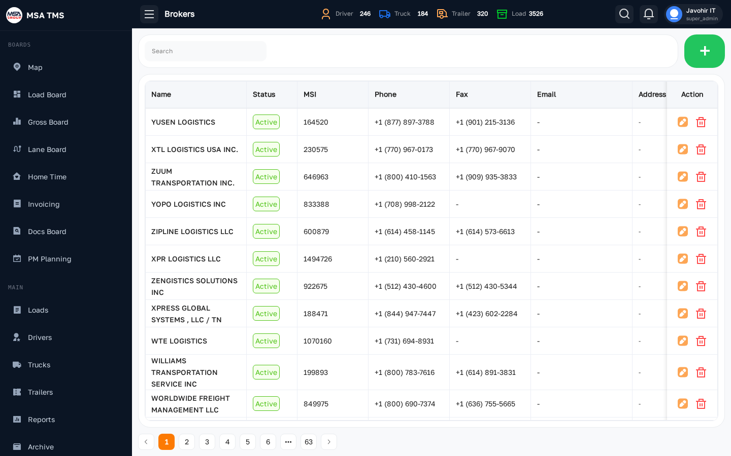 Dispatch / Brokers
